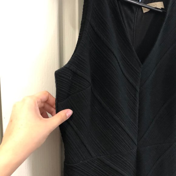 Loft Black Chevron Work Dress - Picture 3 of 5